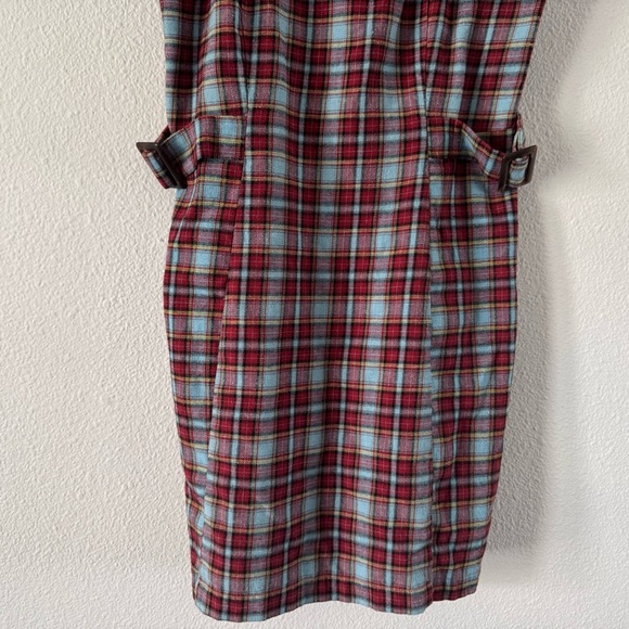 Plaid Mini Dress Y2K Indie Sleaze Soft Grunge Preppy Retro Academia 90’s Large - Picture 5 of 11